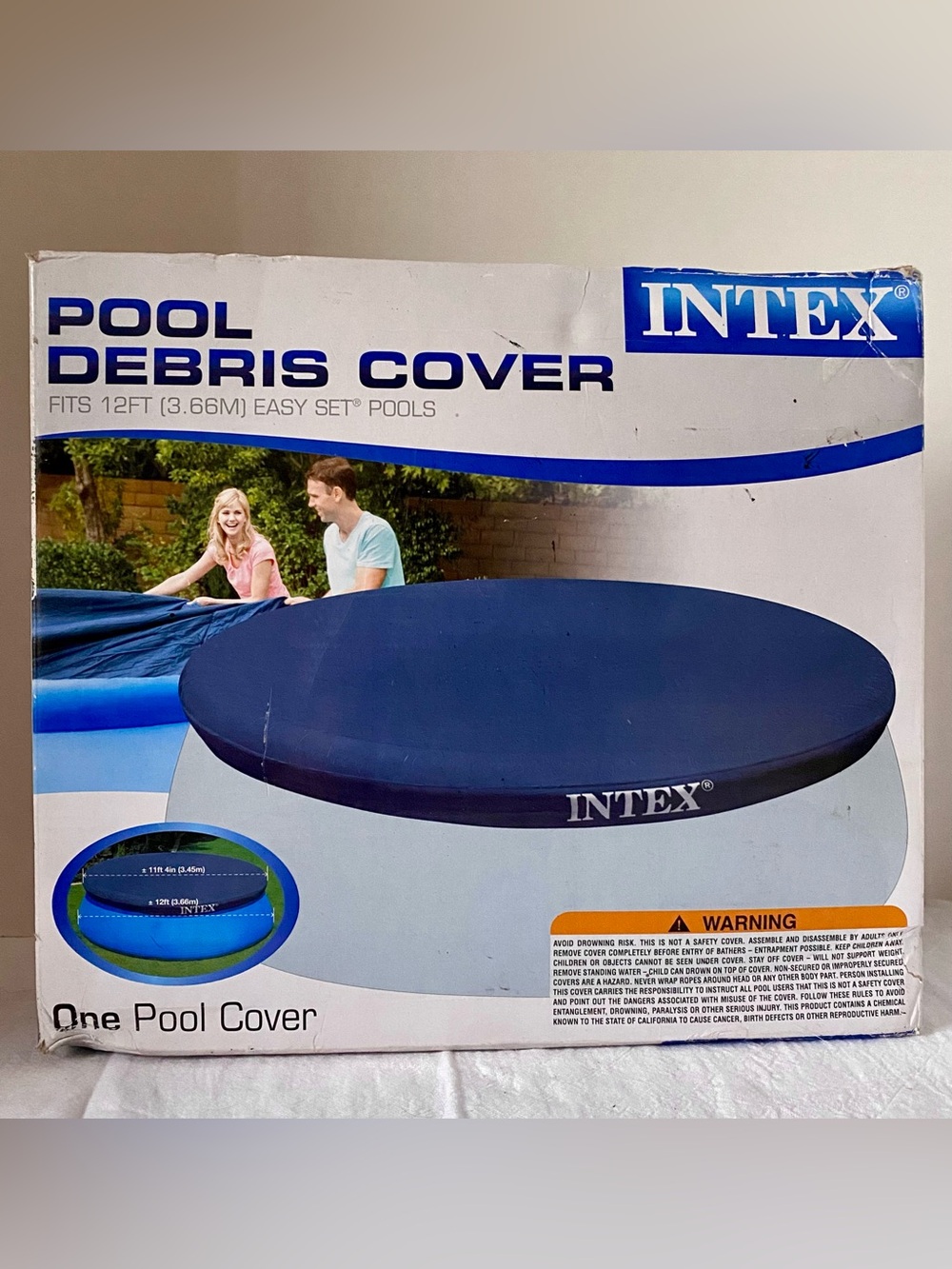 12' Round Intex Easy Set Swimming Pool Debris Cover Fits 12 FT Brand New